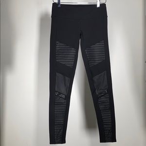ALO Yoga Moto Leggings Black Glossy XS